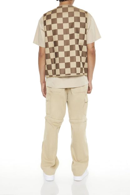 Khaki Multi-Pocket Cargo Jeans - Image 5