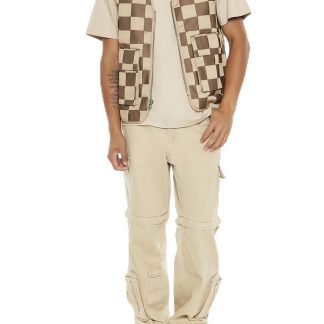 Khaki Multi-Pocket Cargo Jeans