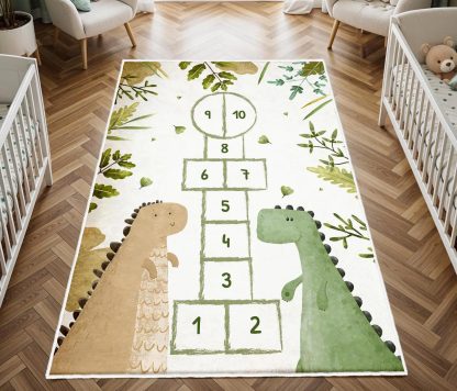 Dinosaur Adventure Hopscotch Children's Carpet - Image 4