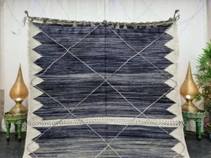 Handmade gradient geometric tassel carpet - Image 8
