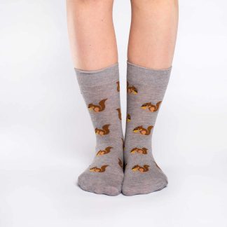 Cute squirrel themed casual socks