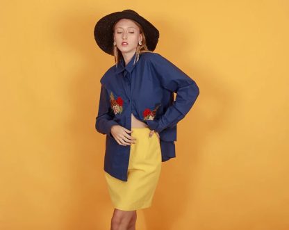 Bright yellow high-waisted miniskirt - Image 9