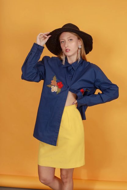 Bright yellow high-waisted miniskirt - Image 6