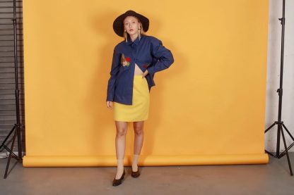 Bright yellow high-waisted miniskirt - Image 5