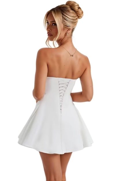Sweet bow tube top skirt - Image 4
