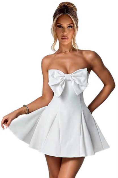Sweet bow tube top skirt - Image 2