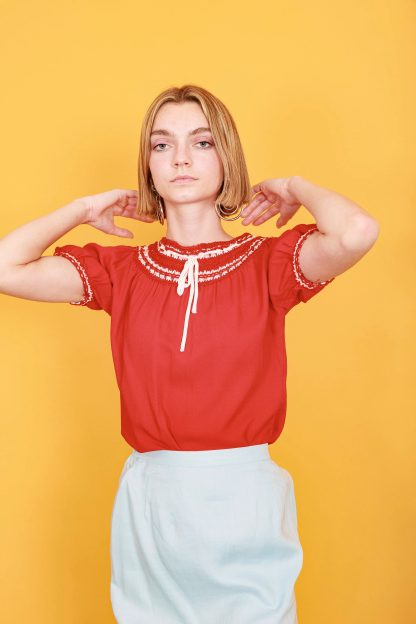 Light blue high-waisted straight skirt - Image 7