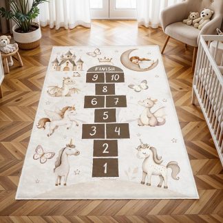 Fairytale Unicorn Hopscotch Children's Rug