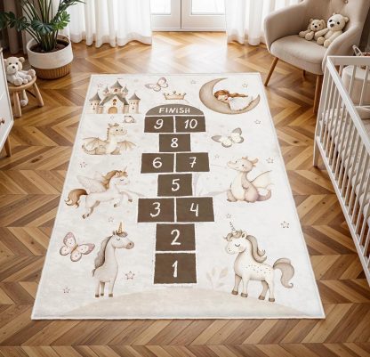 Fairytale Unicorn Hopscotch Children's Rug