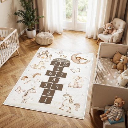 Fairytale Unicorn Hopscotch Children's Rug - Image 4