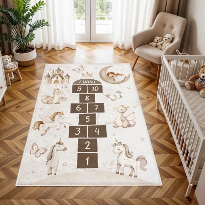 Fairytale Unicorn Hopscotch Children's Rug - Image 3