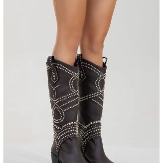 Autumn and winter rivet western cowboy boots