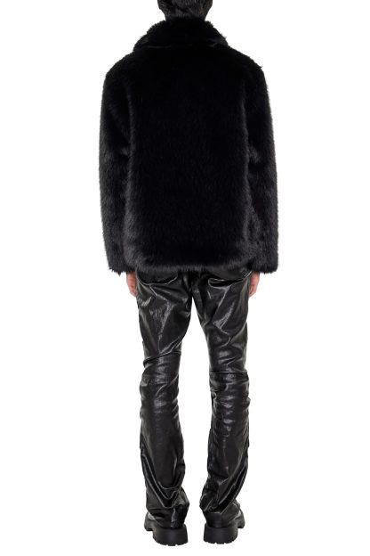 Black glossed leather bootcut cargo pants - Image 2