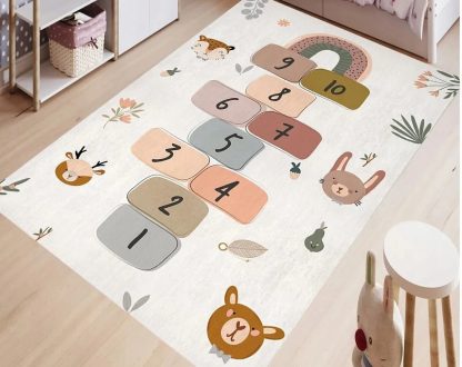Forest Animal Hopscotch Children's Carpet - Image 9