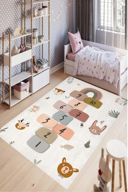 Forest Animal Hopscotch Children's Carpet - Image 7