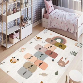 Forest Animal Hopscotch Children's Carpet