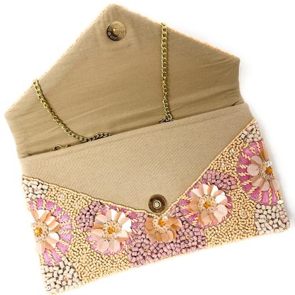 French Palace Flower Cluster Hand-Beaded Clutch - Image 10