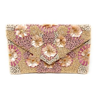 French Palace Flower Cluster Hand-Beaded Clutch