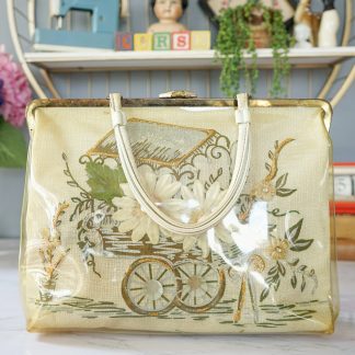 Vintage Float Embroidered Clear PVC Tote Bag