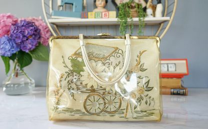 Vintage Float Embroidered Clear PVC Tote Bag