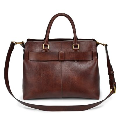 Vintage first-layer cowhide wide belt handbag - Image 11