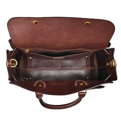 Vintage first-layer cowhide wide belt handbag - Image 2