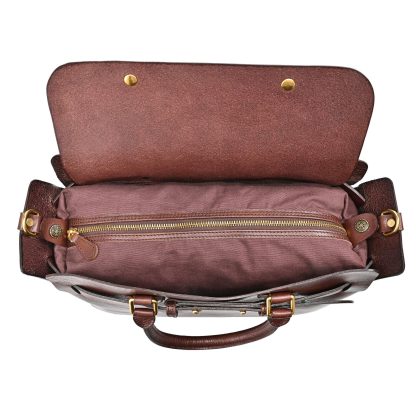 Vintage first-layer cowhide wide belt handbag - Image 4