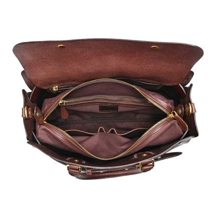 Vintage first-layer cowhide wide belt handbag - Image 3
