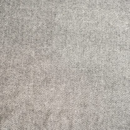 Light grey contrast navy blue stitching throw blanket - Image 4