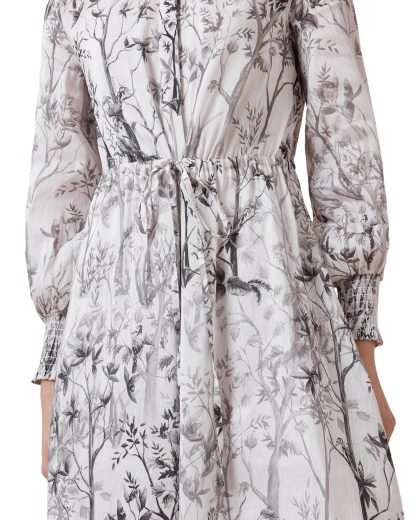 Ink floral print lace-up dress - Image 4