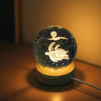 Inner-carved crystal turtle night light ornament - Image 5