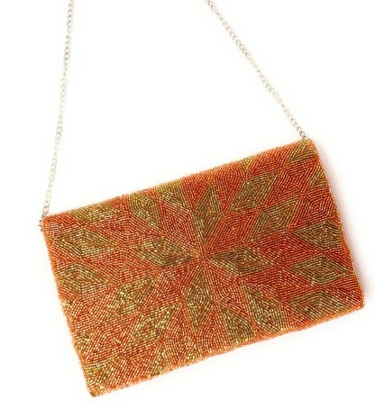 Gilded geometric star hand-beaded evening bag - Image 2