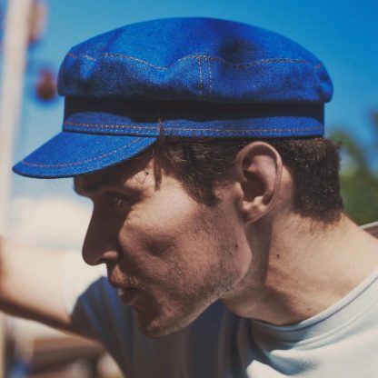 Vintage denim blue beret - Image 7