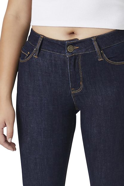 Dark blue high-waist skinny jeans - Image 5
