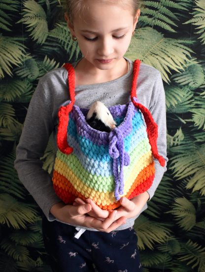 Rainbow Sugar Falls Knitted Pet Bag - Image 8