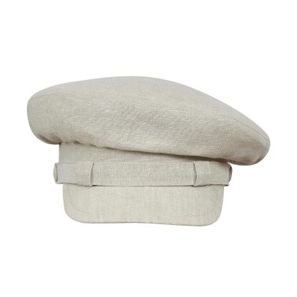 Light Beige Linen Vintage Beret - Image 4