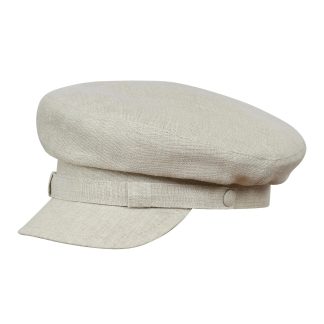 Light Beige Linen Vintage Beret