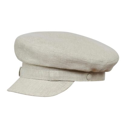 Light Beige Linen Vintage Beret