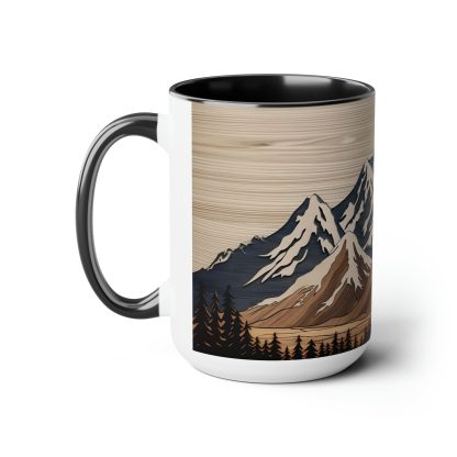 Layered Mountain Wood Grain Mug - Image 3