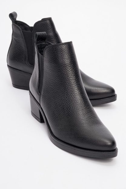 Classic black lychee ankle boots - Image 3