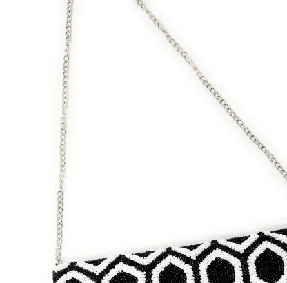 Honeycomb contrast hand-beaded evening bag - Image 12