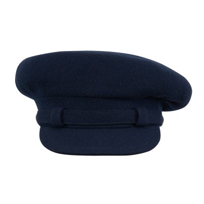 Dark blue woolen vintage beret - Image 2
