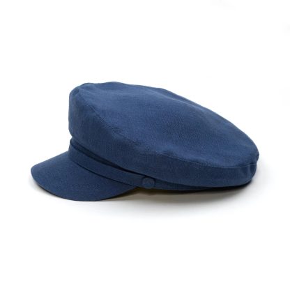 Dark blue cotton vintage beret - Image 4