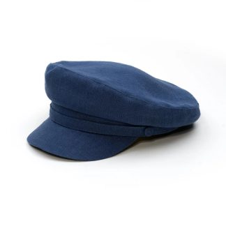 Dark blue cotton vintage beret