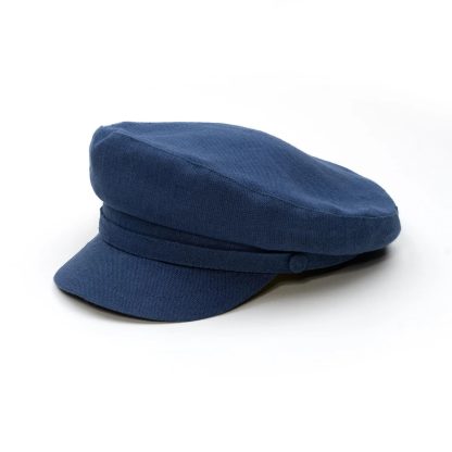 Dark blue cotton vintage beret
