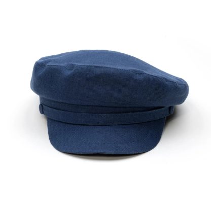 Dark blue cotton vintage beret - Image 2