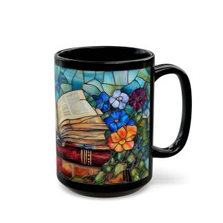 Colored Glass Book Art Mug