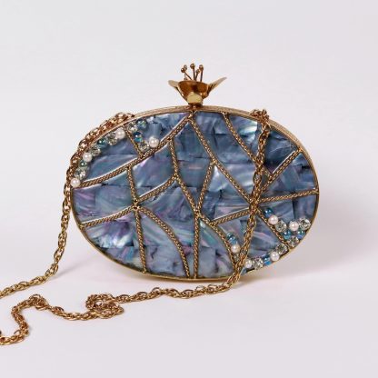 Vintage Crown Abalone Evening Bag - Image 6