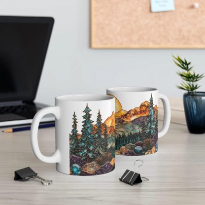 Mountain Forest Colored Glass Mug - Image 11