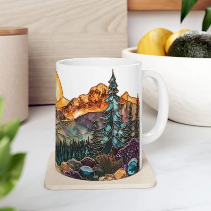 Mountain Forest Colored Glass Mug - Image 6